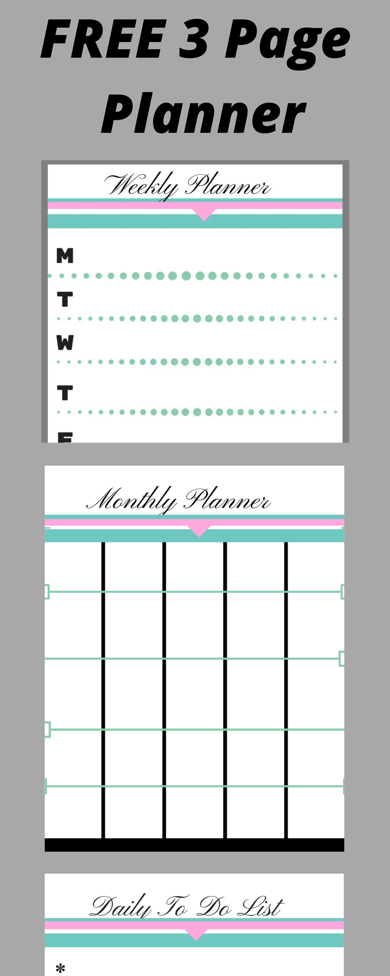 Free 3 page printable planner! - italianpolishmomma.com