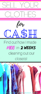 Sell your clothes for cash and declutter!