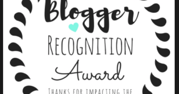 Blogger Recognition Award