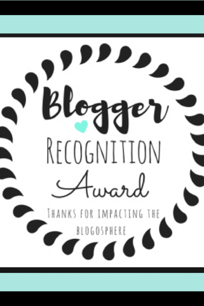 Blogger recognition award
