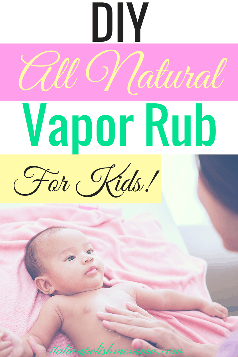 DIY all natural vapor rub for Kids