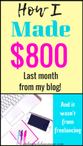 Blog income report/ How I made $800 from my blog