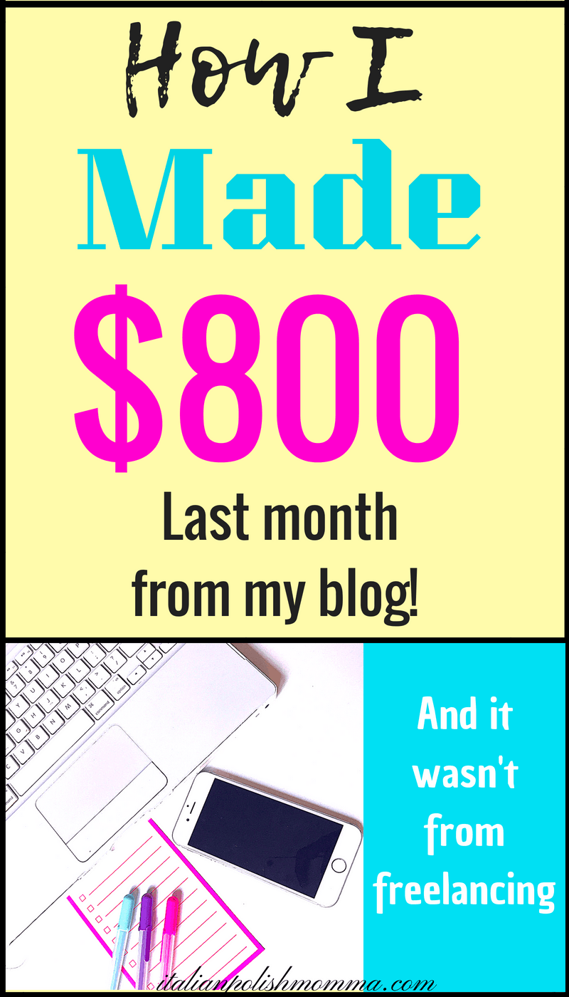 Blog income report/ How I made $800 from my blog