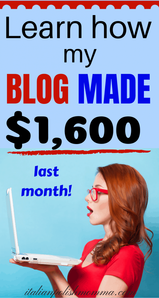 Blog income report $1,600