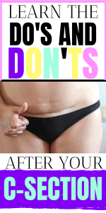 Do's and don'ts after a section