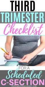 Third trimester checklist
