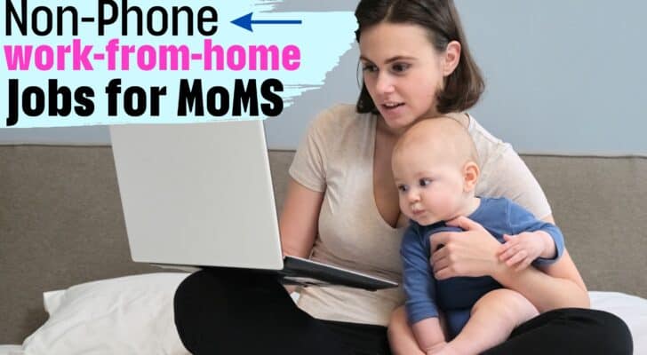 non- phone work from home job for moms