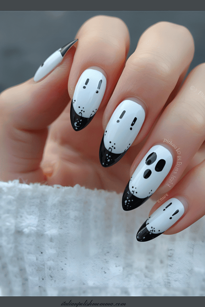 Ghost nails for Halloween