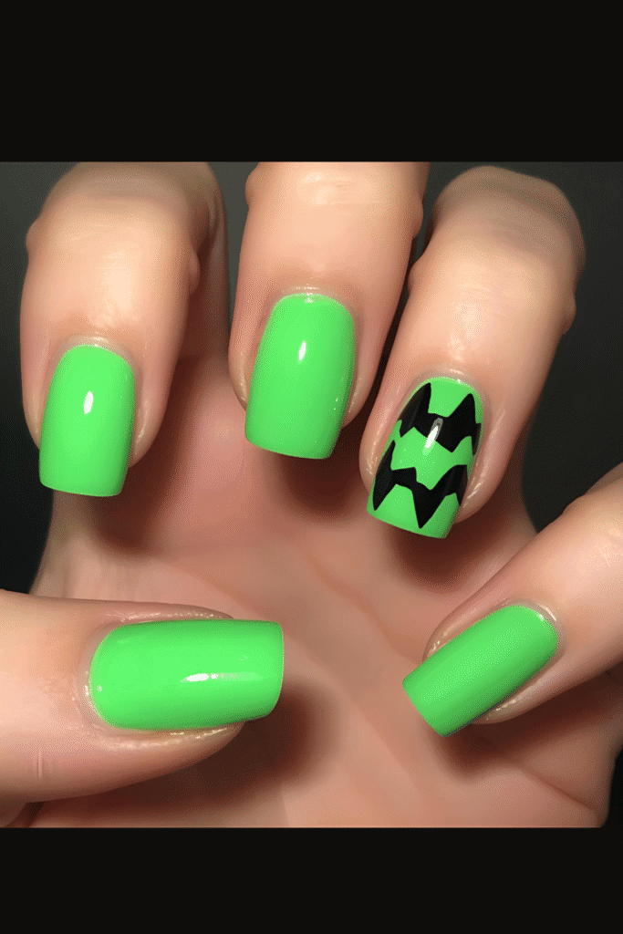 glow-the-dark nails- Halloween nails