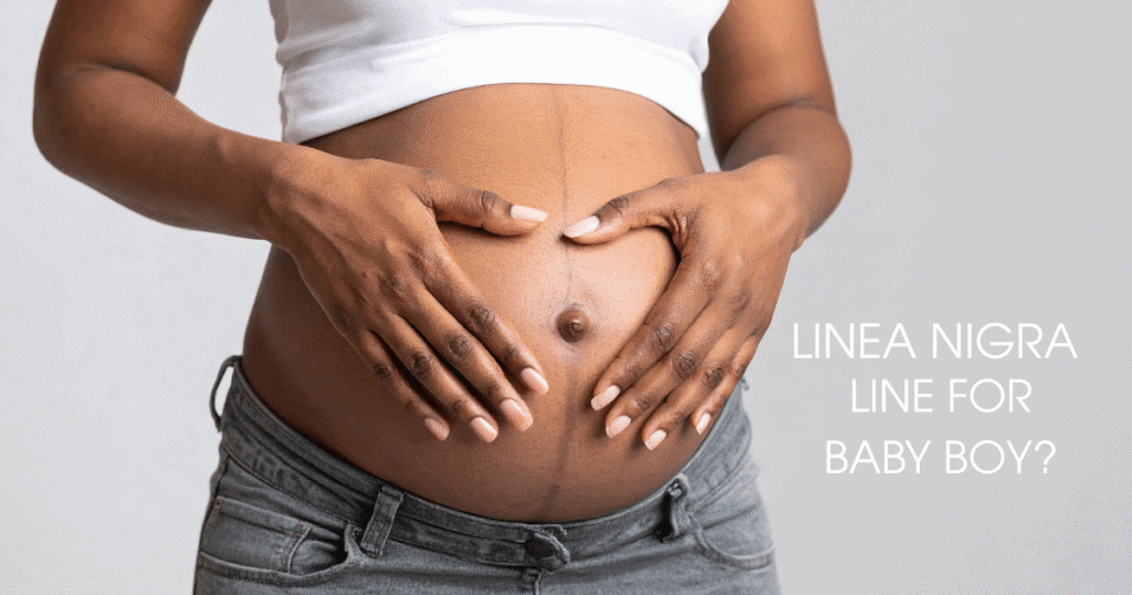 Linea Nigra line for baby boy pregnancy 