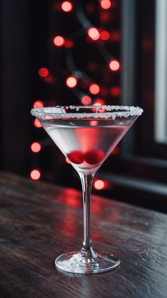 Christmas Martini- Cherry martini for Christmas cocktails