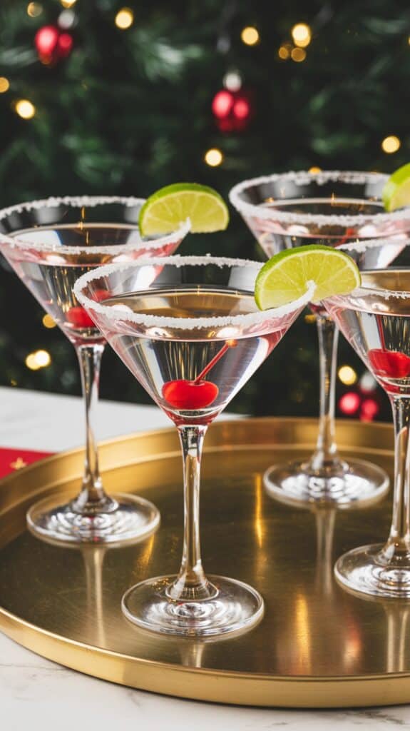 Cherry Martini tray - Christmas cherry martini recipe