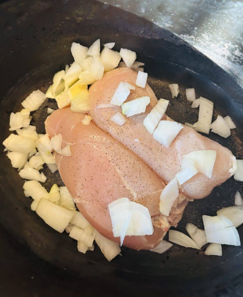 Chicken tortilla soup step one