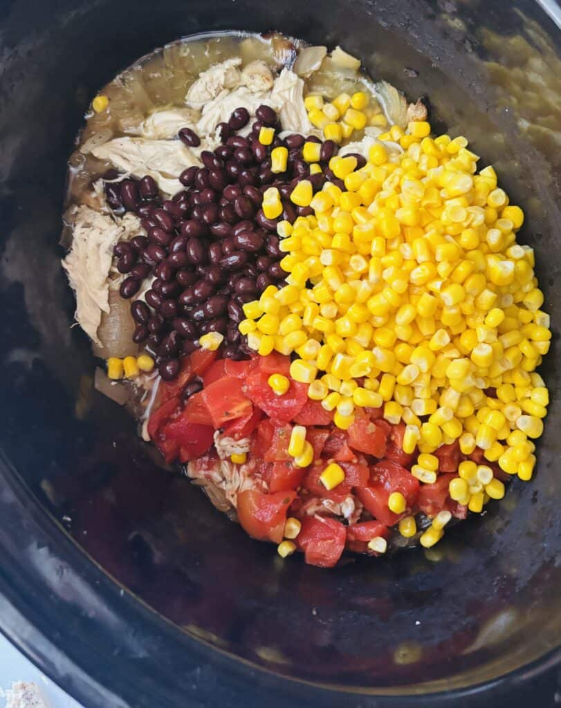 Chicken tortilla soup in crockpot