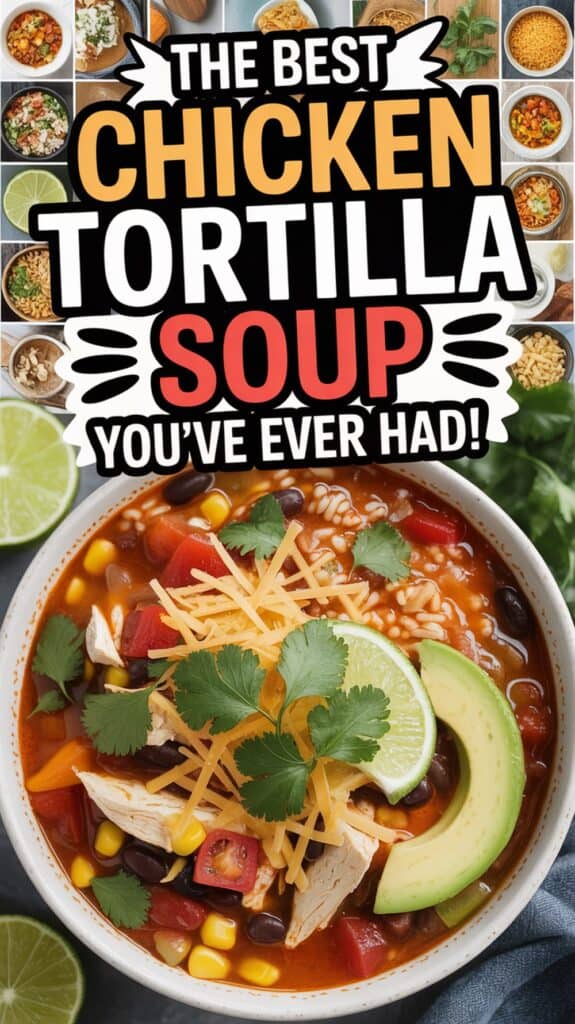The Best Chicken Tortilla Soup Recipe you'll Ever Have!