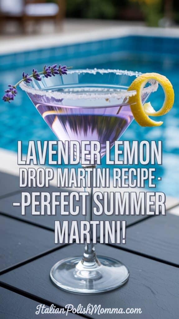 Lavender lemon drop martini recipe - summer martini