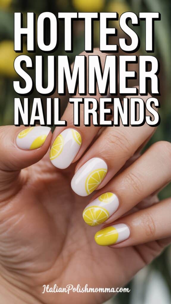 Hottest summer nails- yellow nails for summer 