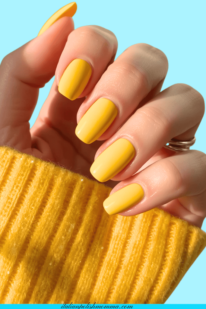 bright yellow nails for summer