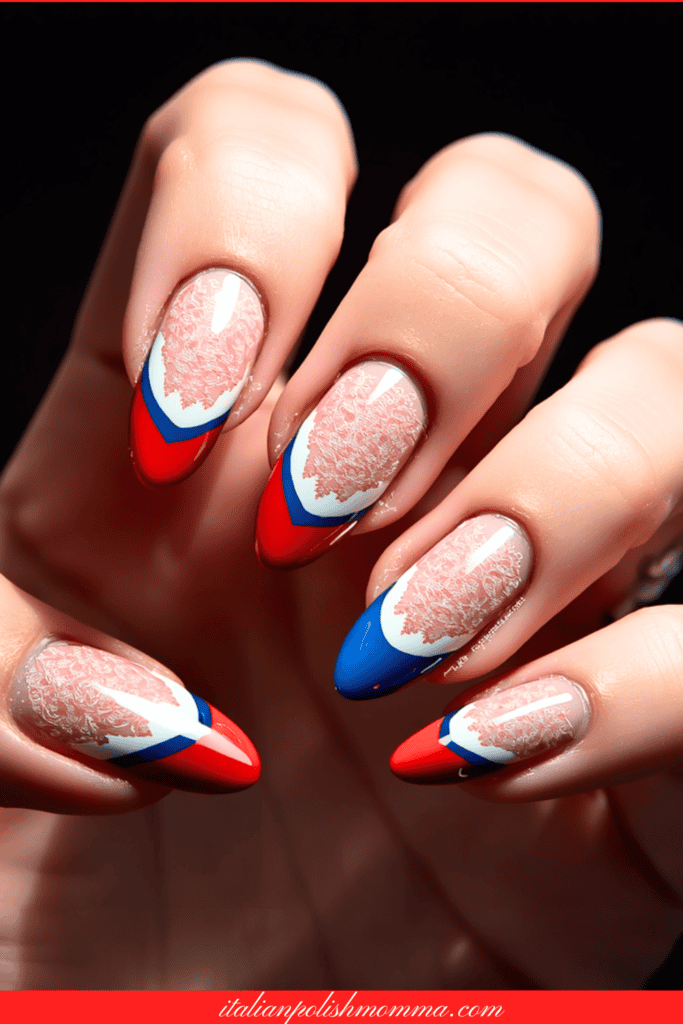 4th of July French tips