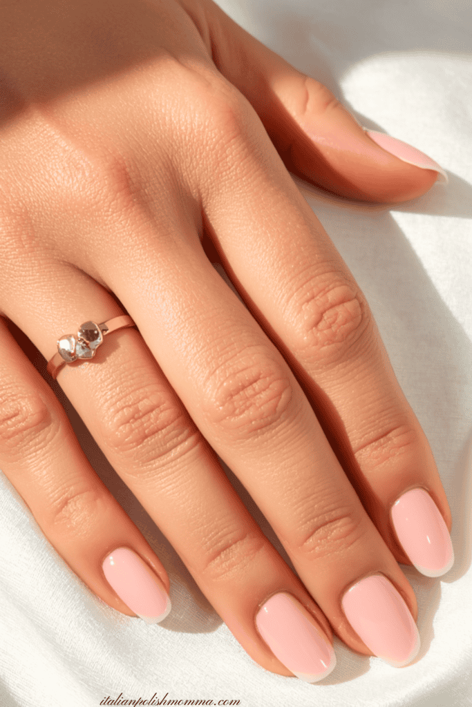 soft pink scummer nails