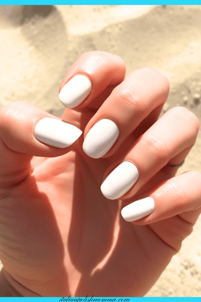 white short summer nails